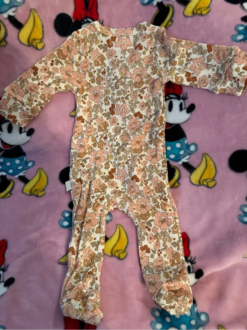Zippy Organic Floral Footed One-Piece - Pink Floral 0 3 Months C3